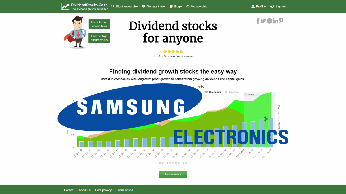 DividendStocks.Cash meets South Korea Samsung Electronics